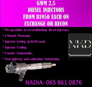 GWM 2.5 BOSCH INJECTORS FOR SALE 