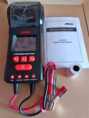 ANCEL BST600 12 & 24V BATTERY ANALYZER WITH BUILT-IN PRINTER