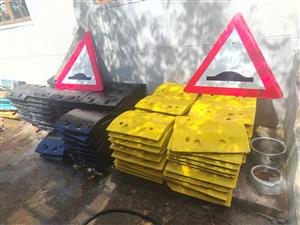 Speed bumps and road signs