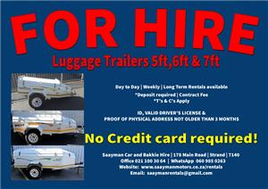 Luggage Trailers for Hire