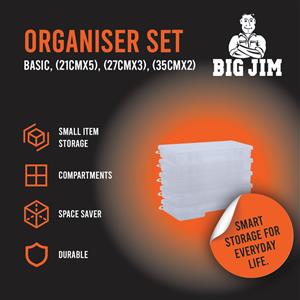 Big Jim Organizer Set – 21CMx5, 27CMx3, 35CMx2 | Durable & Space Saving
