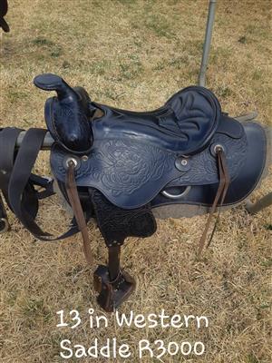 13" Western Saddle for sale, like new.