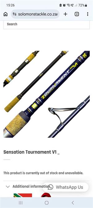 Sensation v1 tournament pro 12ft rods