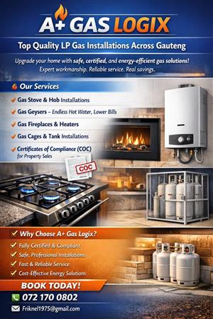 Certified Gas Installer and repairs