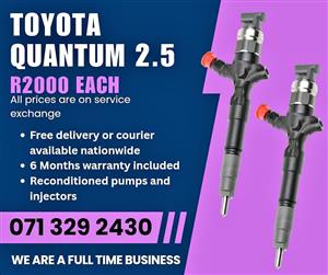 TOYOTA QUANTUM 2.5 INJECTORS FOR SALE WITH WARRANTY