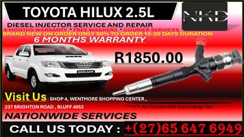TOYOTA HILUX 2.5 DIESEL INJECTORS