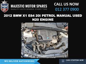 2012 Bmw X1 E84 20i Manual Petrol Used N20 Engine for Sale