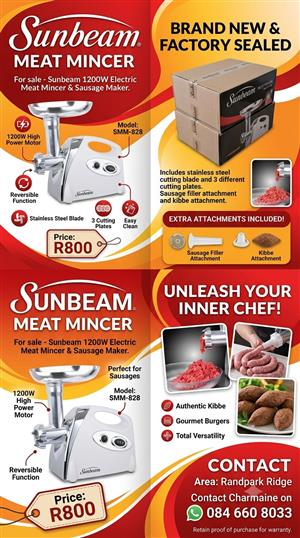 Sunbeam Meat Mincer