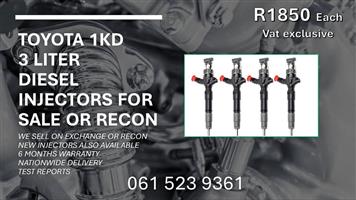 TOYOTA 1KD 3 LITER DIESEL INJECTORS-FREE COURIER NATIONWIDE