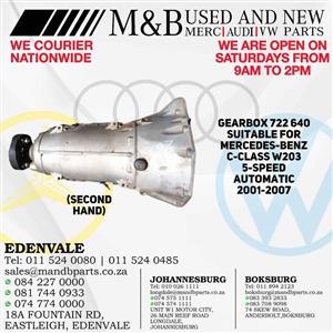 Gearbox 722 640 (Second Hand)Suitable for Mercedes-Benz C-Class W203 5-Speed Automatic 2001-2007