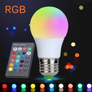 Colour Changing LED RGB Light Bulb with Wireless IR Remote Control. Brand New 
