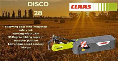 New CLAAS disco 28 disc mowers for sale at Mad Farmer SA