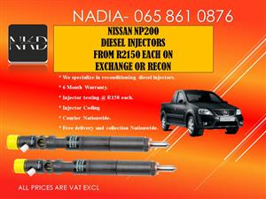 Nissan NP200 diesel injectors for sale on exchange or recon 