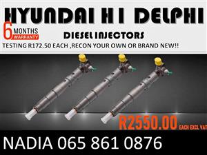 HYUNDAI H1 2.5 DIESEL INJECTORS FOR SALE OR RECON.