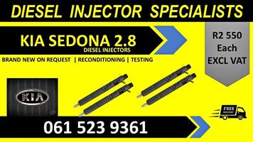 Kia Sedona diesel injectors for sale on service exchange or recon 