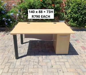 OFFICE DESKS WITH STORAGE CABINET R790 EACH