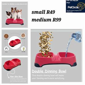Double pet dinner bowls