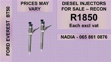 FORD EVEREST BT50 DIESEL INJECTORS FOR SALE OR TO RECON NATIONWIDE