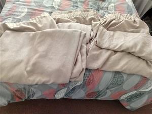 3 x BEIGE CURTAINS – READY TO HANG 