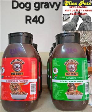 Dog food gravy now available