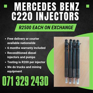 MERCEDES BENZ C220 INJECTORS FOR SALE WITH WARRANTY 