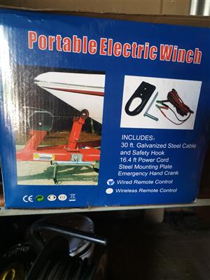 Portable 12v electric winch for motorboat