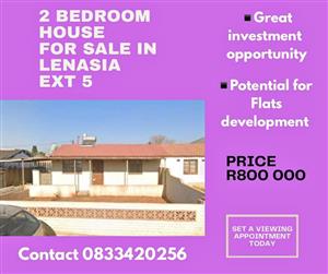 2 bedroom house for sale in Lenasia Ext 5