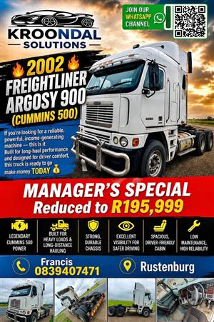 2002 Freightliner Argosy 900 CUM 500