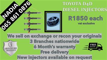 TOYOTA D4D DIESEL INJECTORS FOR SALE BY NKD DIESEL INJECTORS 
