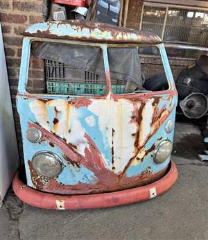 Vintage Volkswagen Combi for Man Cave - Front End Including Lights   Size: 1680mm x 1550mm 