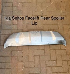 Kia Seltos Rear Bumper Spoiler Lip Silver Trim
