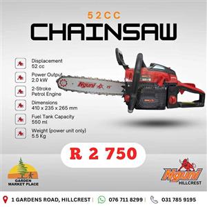 Nguni42cc chainsaw.  GARDEN MARKET PLACE.  1 Gardens Road, HILLCREST.  Corner of inanda Road.