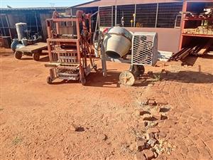 Brick maker cement mixer combo deal