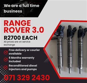 RANGE ROVER 3.0 INJECTORS FOR SALE WITH WARRANTY INCLUDED 