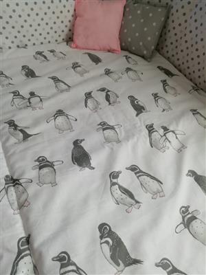 penguin nursery bedding