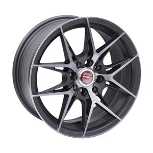 15″ GRX034 4/100-108 Matt Platinum Black Alloy Wheels