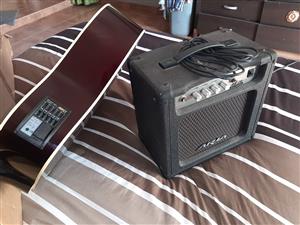 Aria Guitar with built in amp plus a exstra 20 amp Amplifier