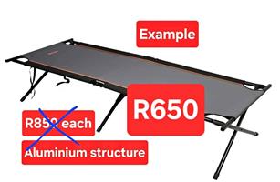 Price Reduce. Camping stretchers in GEORGE