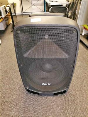 Hybrid PA15B-DSP – 15″ Battery-Powered Portable PA Speaker W/Dual Wireless Mics, BT, USB 6 Months Wa