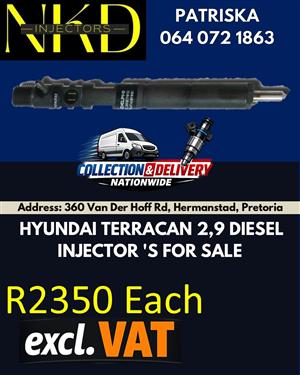 HYUNDAI  2,9 - DIESEL INJECTORS FOR SALE NEW ON RECON 
