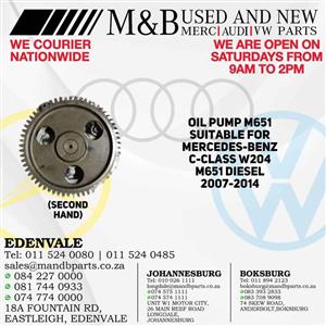 Oil Pump M651 (Second Hand) Suitable for Mercedes-Benz C-Class W204 M651 Diesel 2007-2014