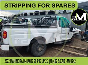 STRIPPING FOR SPARES- MAHINDRA M-HAWK S6 PIK UP