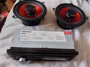 2 5inch 2way 300w Dixon pro speaker with radiant drive car mp3 radio