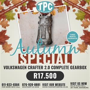 Volkswagen Crafter 2.0 Complete Gearbox