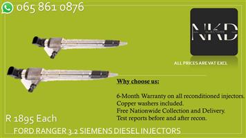 RANGER 3.2 DIESEL INJECTORS FOR SALE ON EXCHANGE OR RECON 
