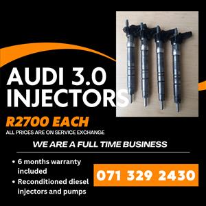 AUDI 3.0 INJECTORS WITH WARRANTY INCLUDED 