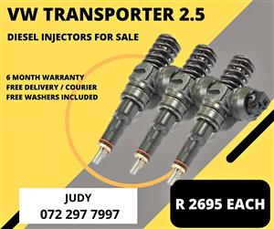 VW Transporter 2.5 Diesel Injectors for sale on service exchange or to recon
