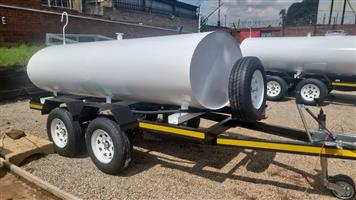 2500L 3cr12 STAINLESS STEEL PETROL TANKER DOUBLE AXLE BRAKED 14" 3 TON