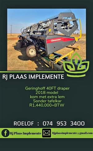 Geringhoff 40ft Draper tafel