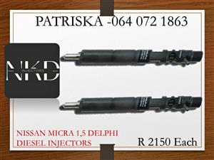 NISSAN MICRA 1,5 DELPHI DIESEL INJECTORS FOR SALE